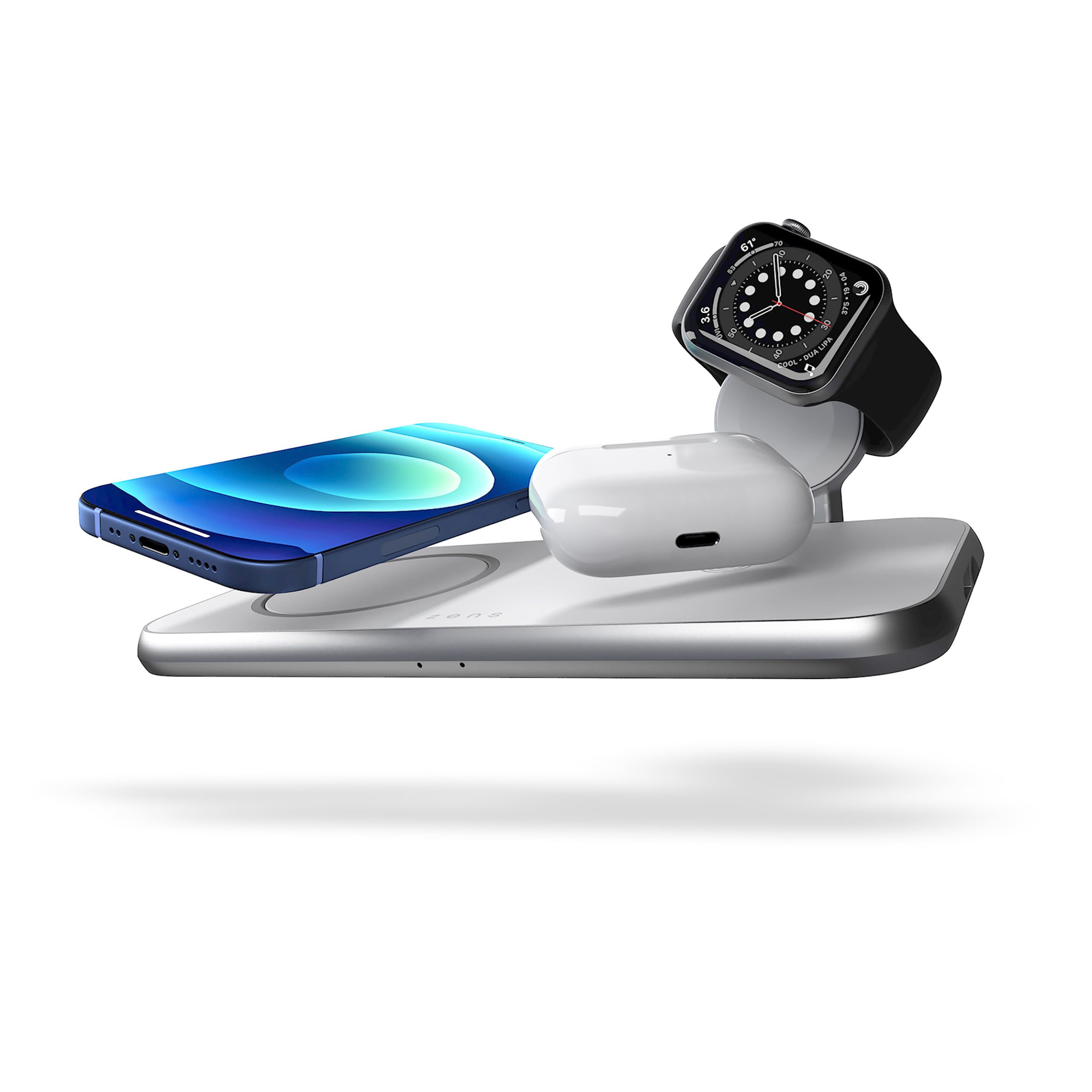 ZEDC17W - Zens 4-in-1 MagSafe Wireless Charger with devices