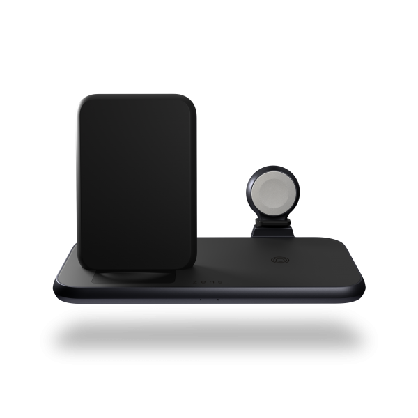ZEDC15B - 4 in 1 Stand+Watch Wireless Charger Aluminium Front View