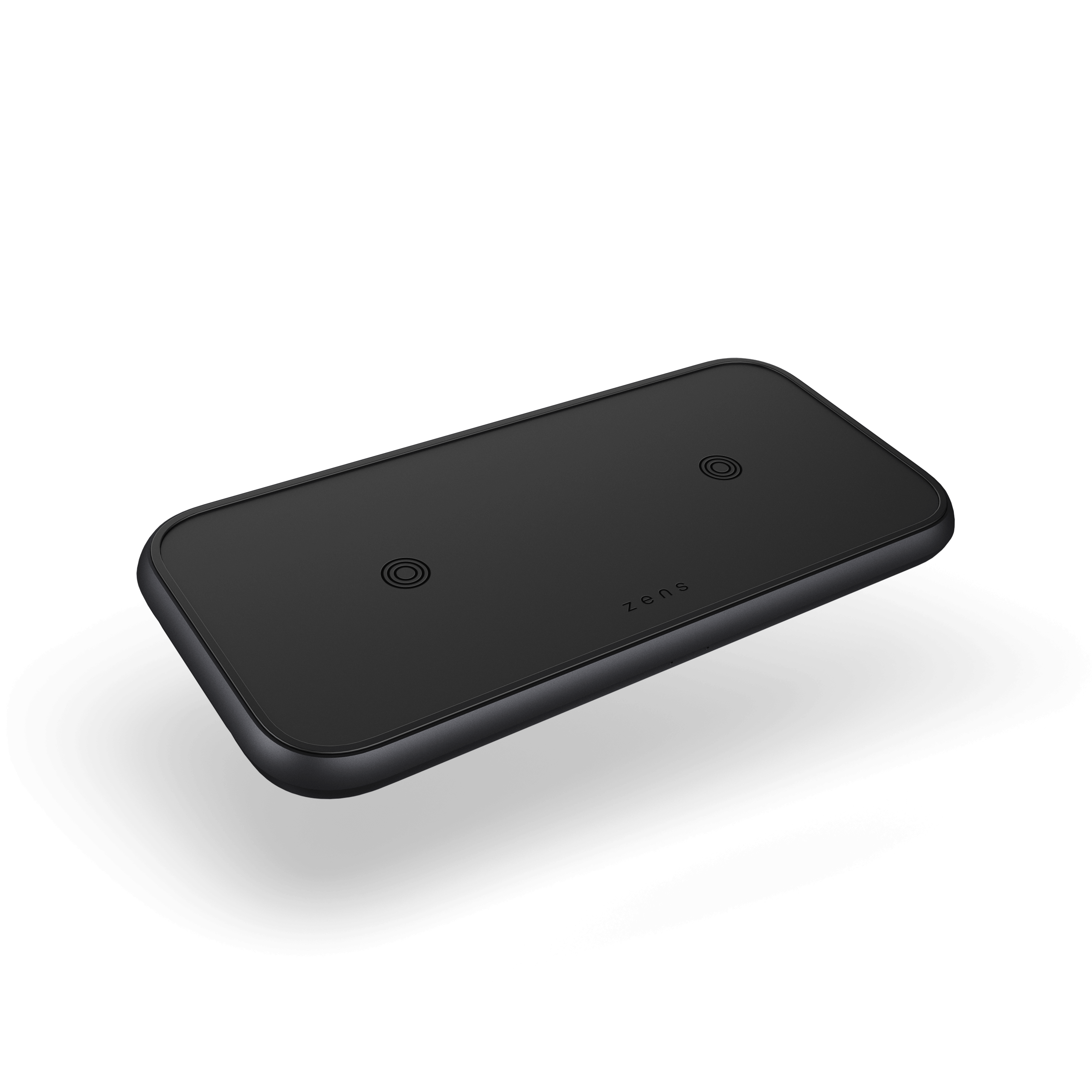 ZEDC10B - Dual Aluminium Wireless Charger Front Side View