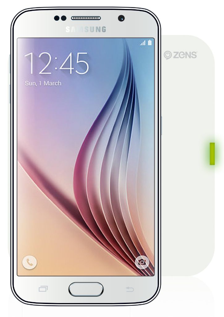 Samsung Galaxy S6 Qi Wireless Charger White ZENS