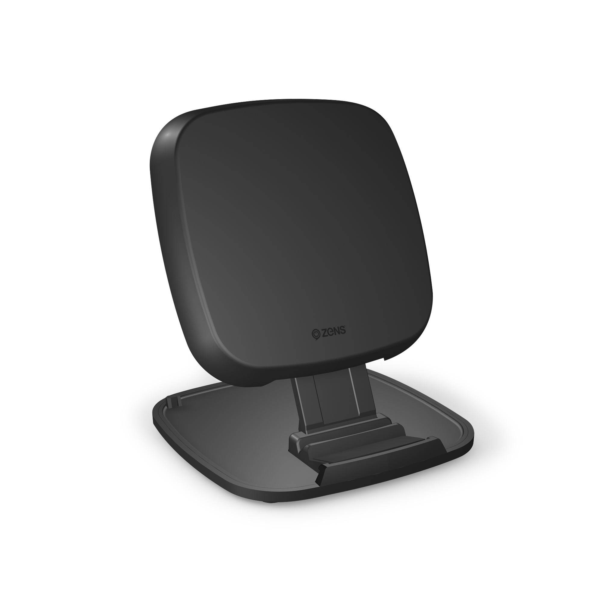 ZESC06B - Zens Fast Wireless Charger Stand Black Front Side View