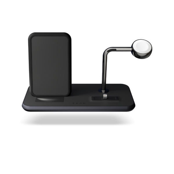 ZEDC07B - Zens Stand+Dock+Watch Wireless Charger Front View