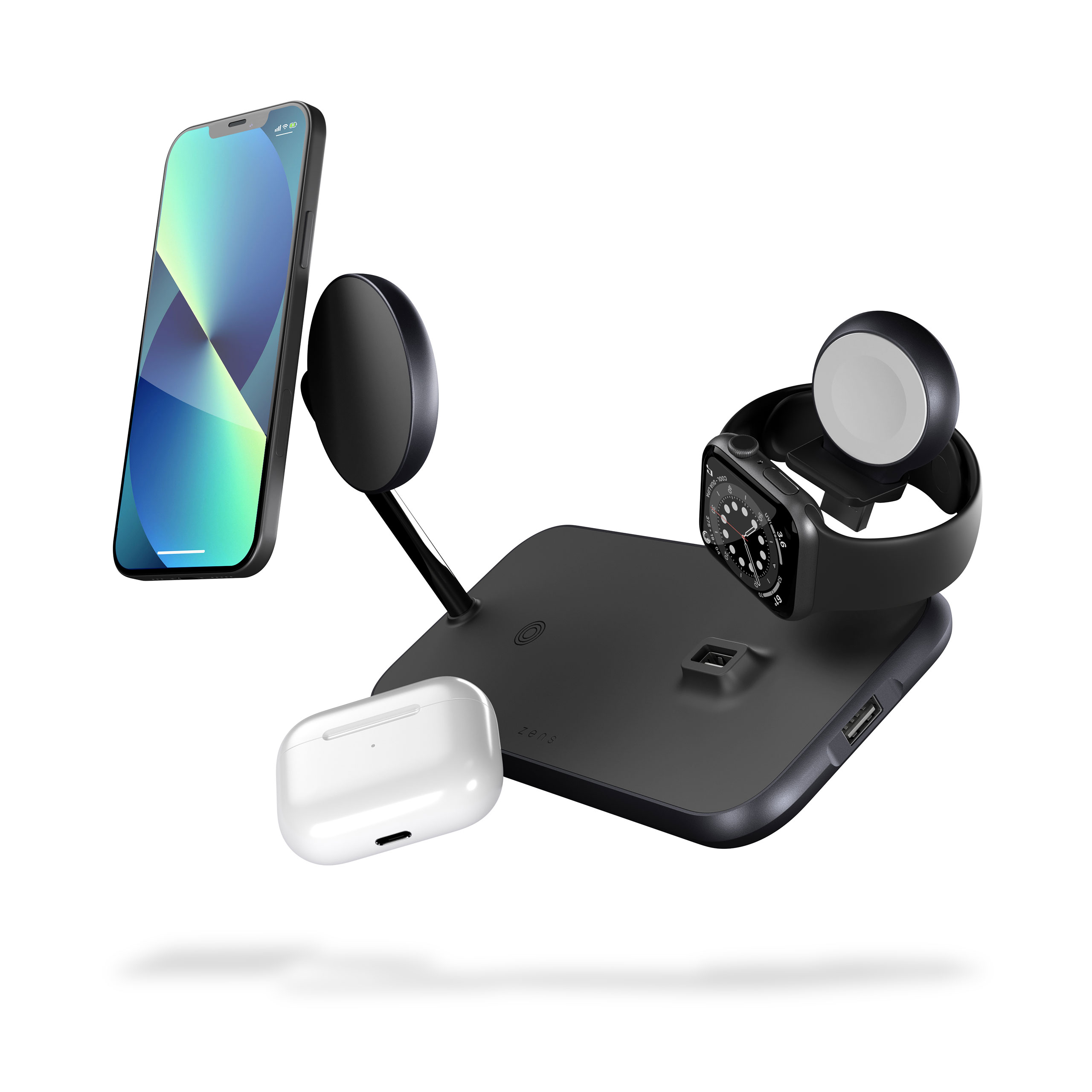 ZEDC18B - Magnetic + Watch Wireless Charger with iPhone 13