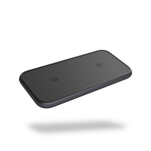 ZEDC10B - Dual Aluminium Wireless Charger Front Side View