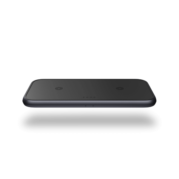 ZEDC10B - Dual Aluminium Wireless Charger Front View